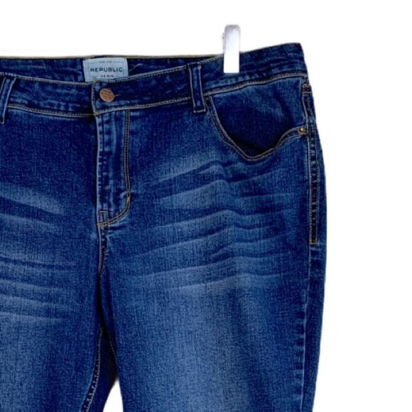 For the Republic Jeans Blue Skinny Ankle Mid Rise Medium Blue Women's Size 14/31 - Picture 9 of 12